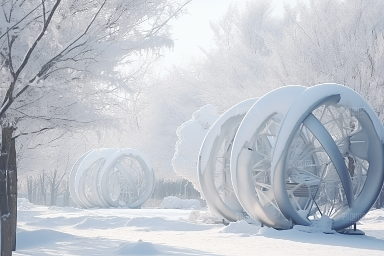 大雪风光自然唯美摄影图