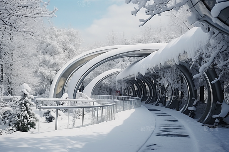 大雪风光户外冬天摄影图