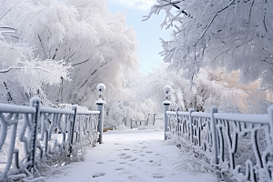 大雪风光冬季冬天摄影图