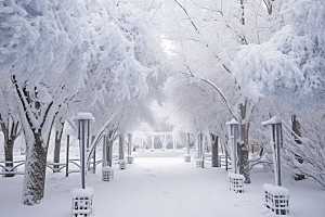 大雪风光冬天景色摄影图