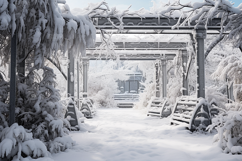 大雪风光景色高清摄影图
