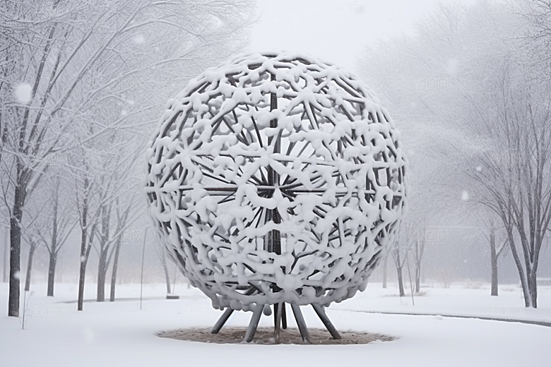 大雪风光唯美景色摄影图