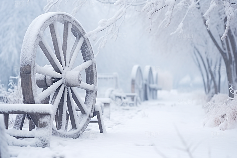 大雪风光自然景色摄影图