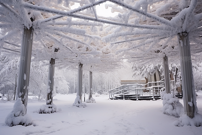 大雪风光景色户外摄影图