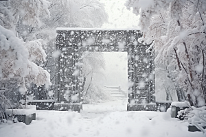 大雪风光室外自然摄影图