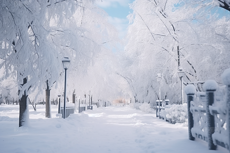 大雪风光室外户外摄影图