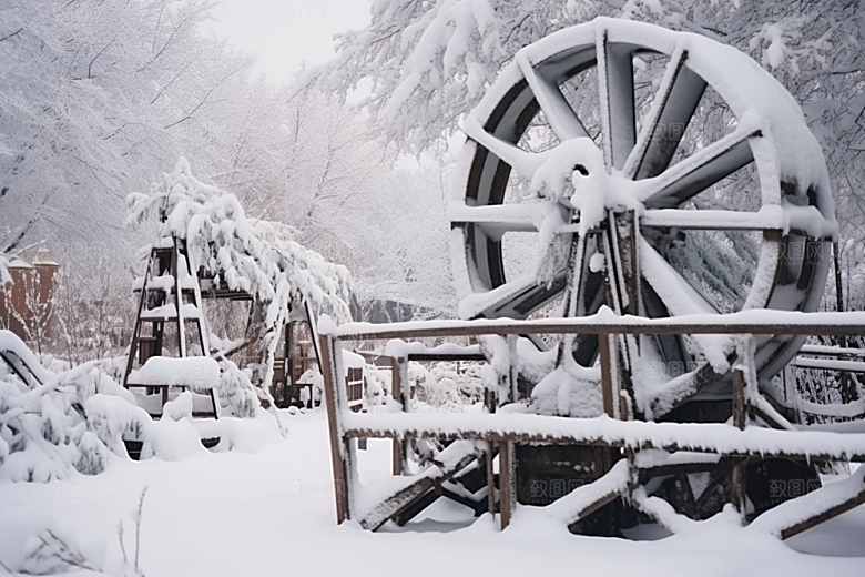 大雪风光唯美景色摄影图