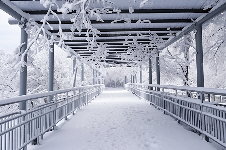 大雪风光自然唯美摄影图