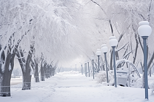 大雪风光景色户外摄影图