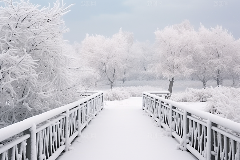 大雪风光环境户外摄影图