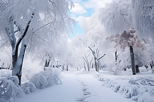 大雪风光室外高清摄影图