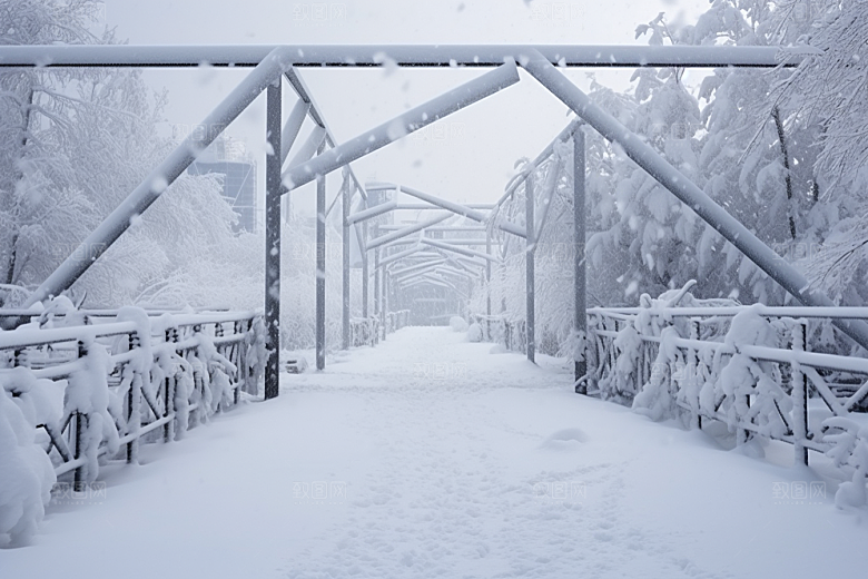 大雪风光唯美冬天摄影图