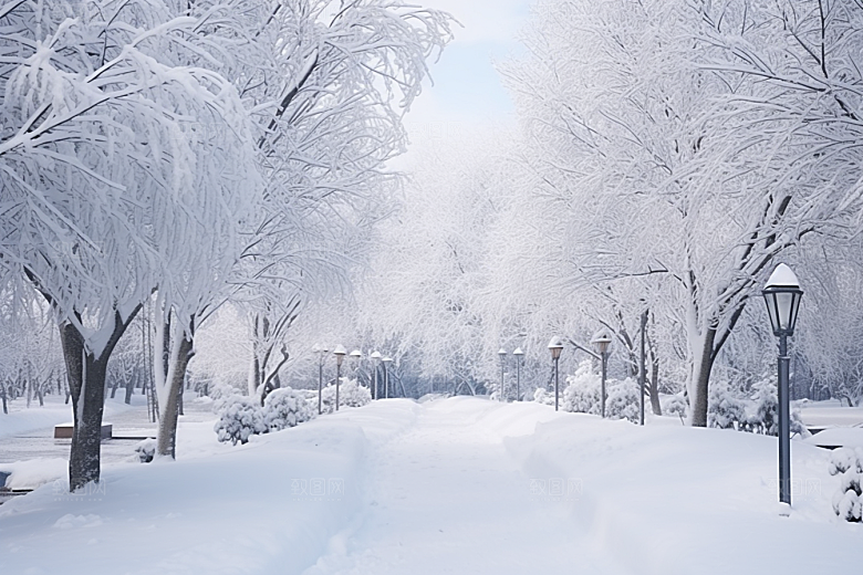 大雪风光唯美高清摄影图