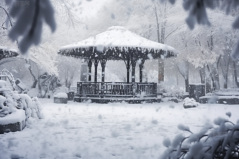 大雪风光自然唯美摄影图