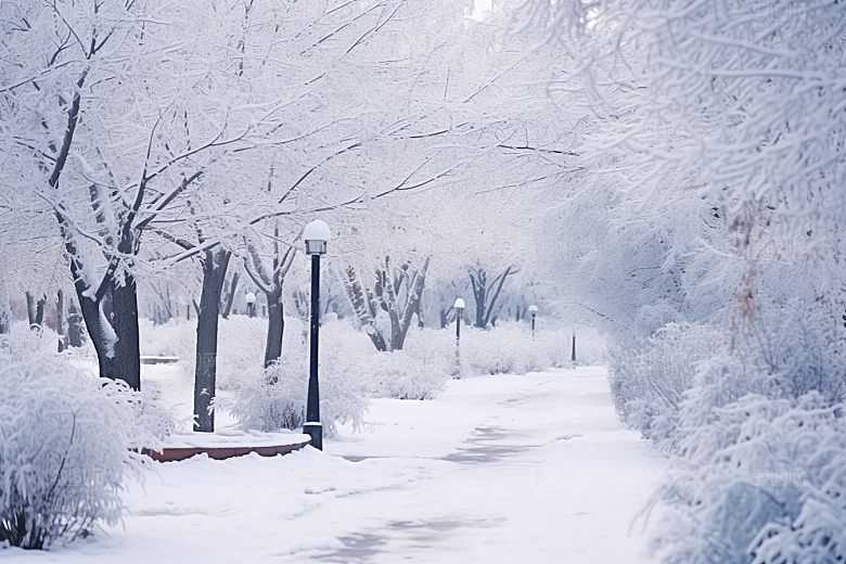 大雪风光冬季景色摄影图