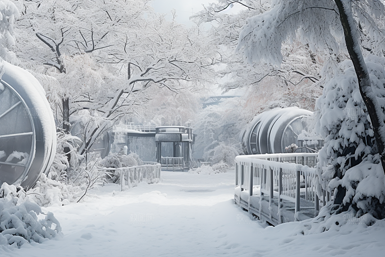 大雪风光户外室外摄影图
