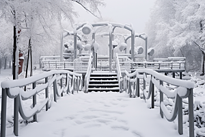 大雪风光室外寒冷摄影图