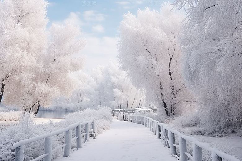 大雪风光唯美室外摄影图