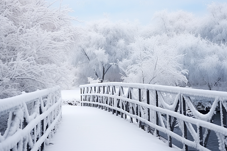 大雪风光高清环境摄影图