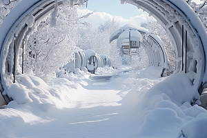 大雪风光唯美景色摄影图
