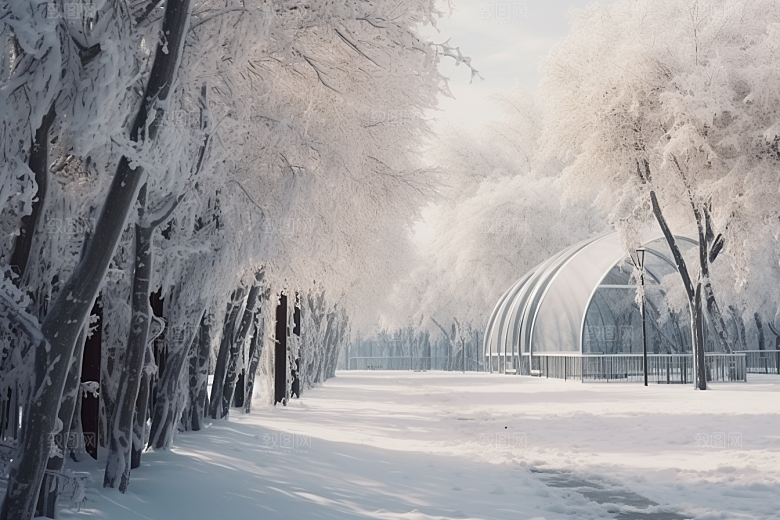大雪风光高清冬季摄影图