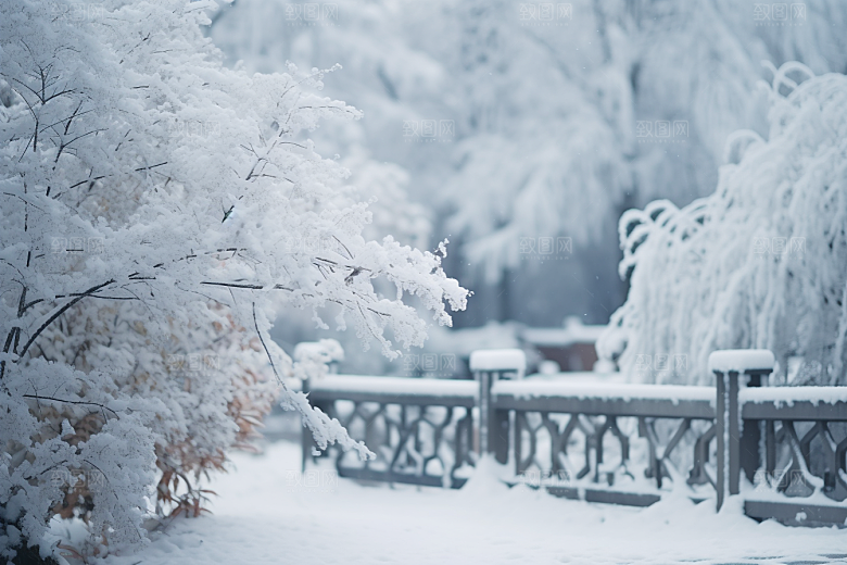 大雪风光唯美自然摄影图