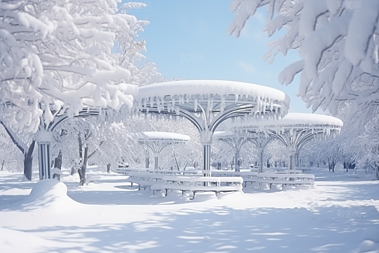 大雪风光环境室外摄影图