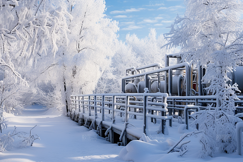 大雪风光自然冬天摄影图