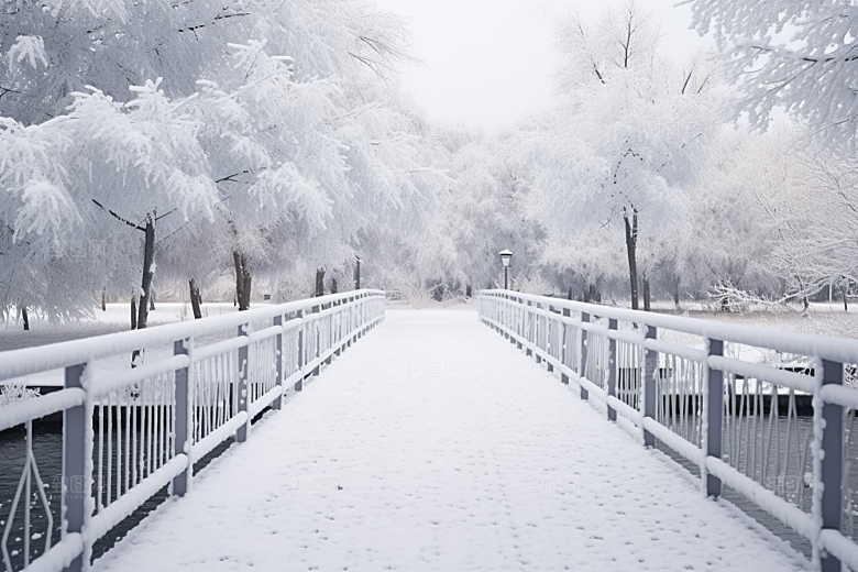 大雪风光自然户外摄影图