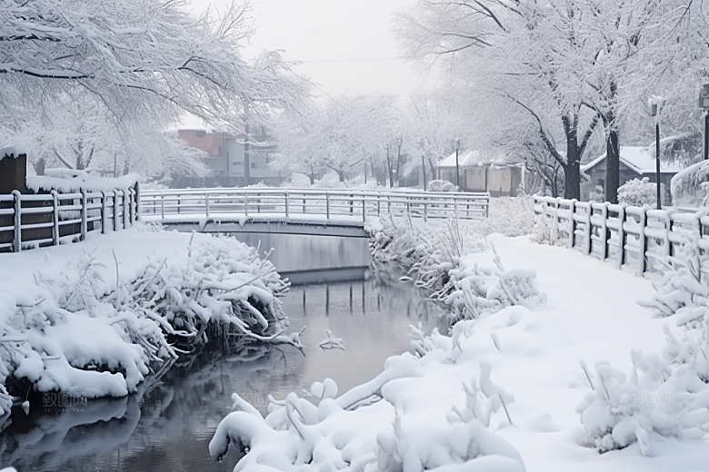 大雪风光环境户外摄影图