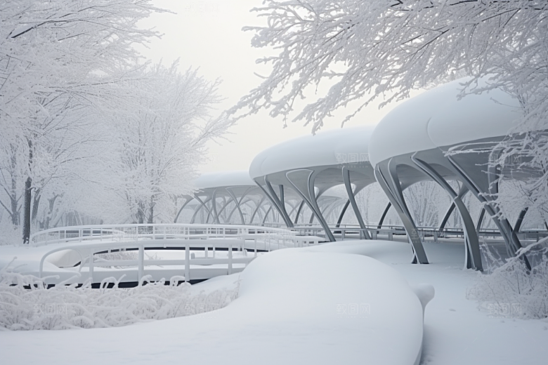 大雪风光高清唯美摄影图