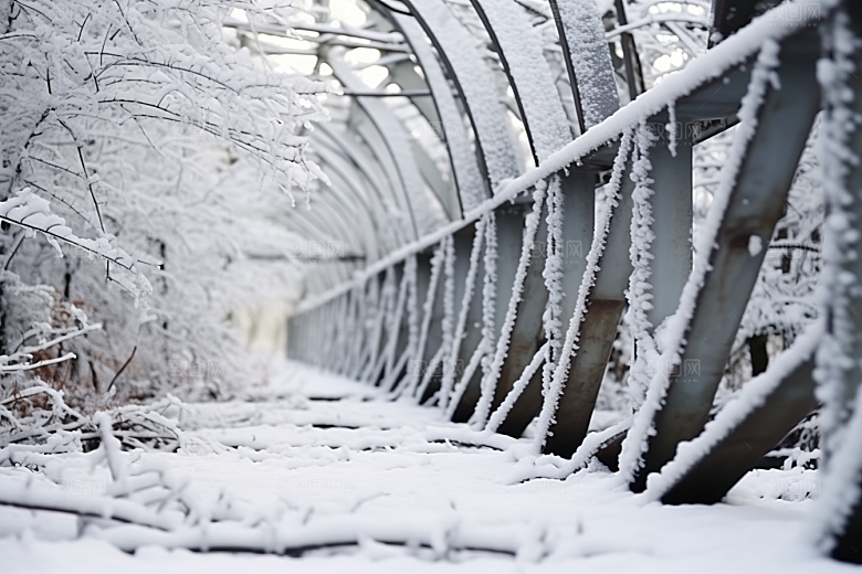 大雪风光唯美冬天摄影图