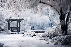 大雪风光自然唯美摄影图