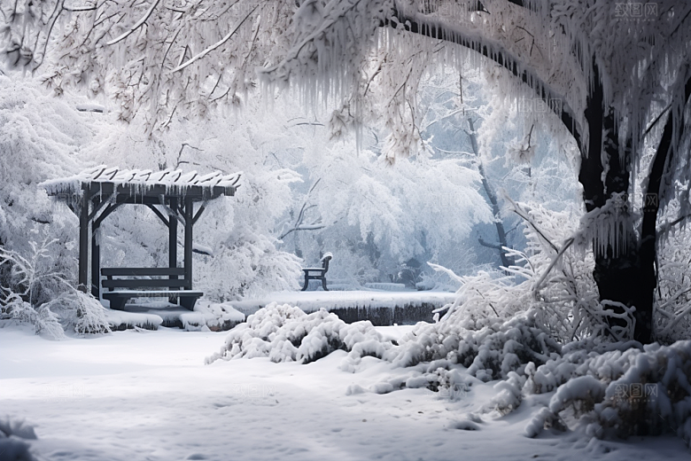 大雪风光自然唯美摄影图