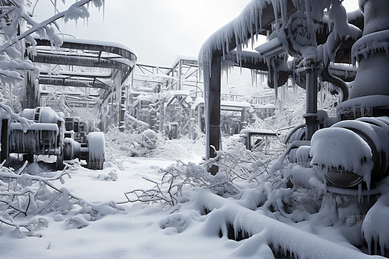 大雪风光景色室外摄影图