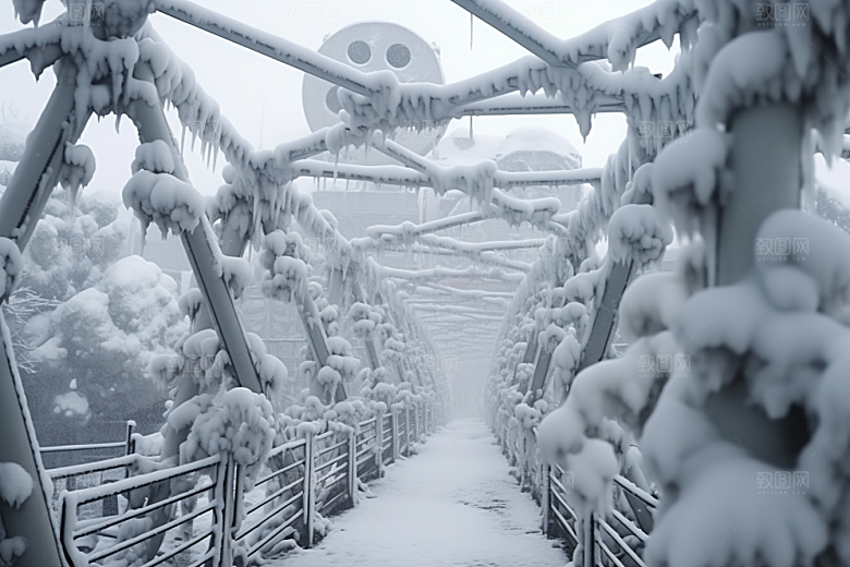 大雪风光景色室外摄影图