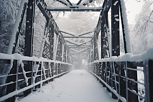 大雪风光户外冬天摄影图