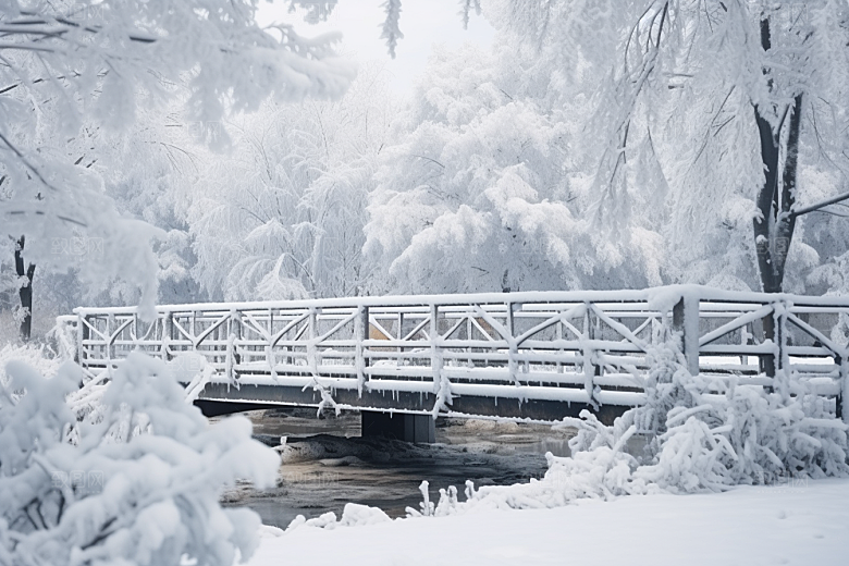 大雪风光自然户外摄影图