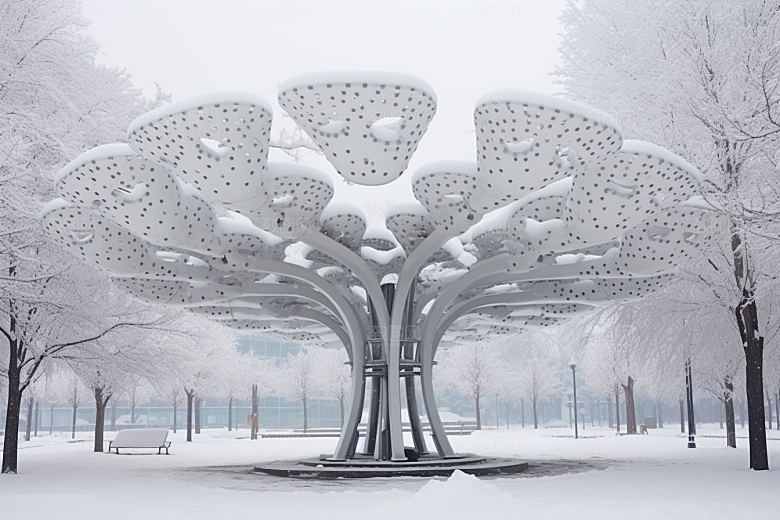 大雪风光景色室外摄影图