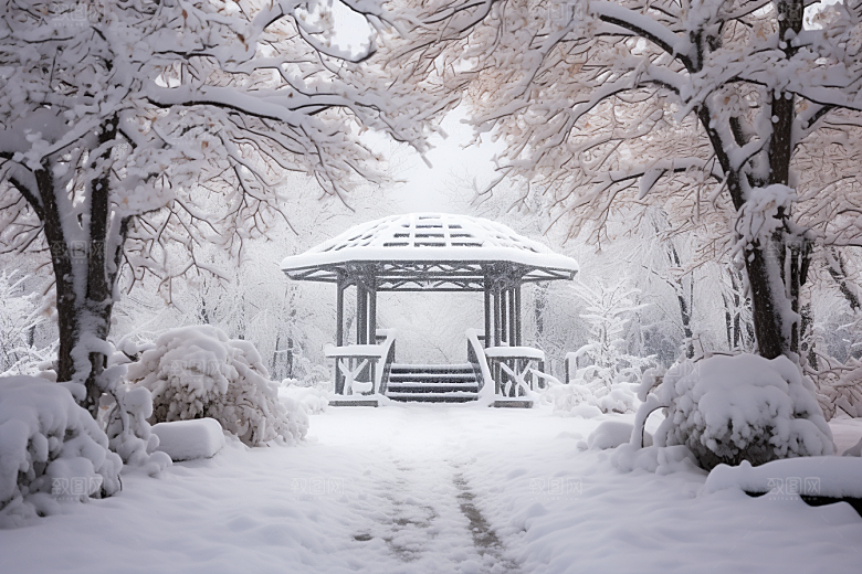 大雪风光高清冬季摄影图