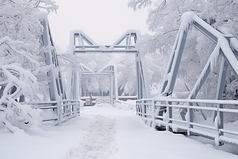 大雪风光户外景色摄影图