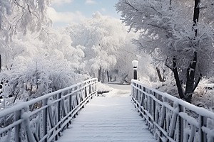 大雪风光唯美环境摄影图