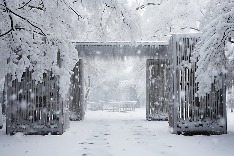 大雪风光环境户外摄影图