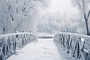 大雪风光自然冬季摄影图
