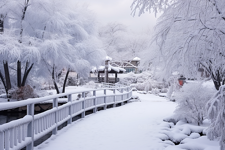 大雪风光自然唯美摄影图