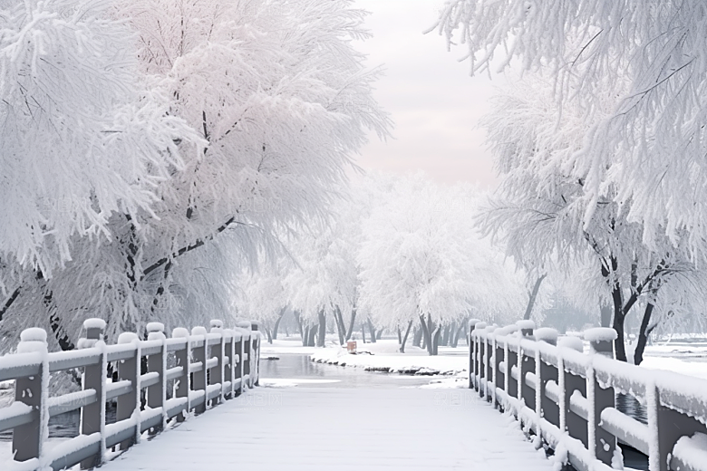 大雪风光高清室外摄影图