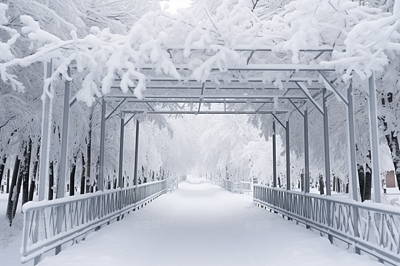 大雪风光环境寒冷摄影图