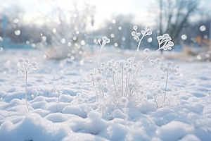 大雪风光唯美冬季摄影图
