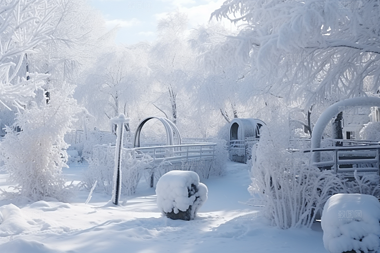 大雪风光室外户外摄影图