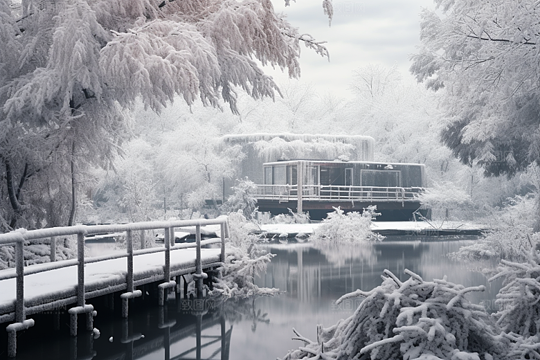 大雪风光景色环境摄影图